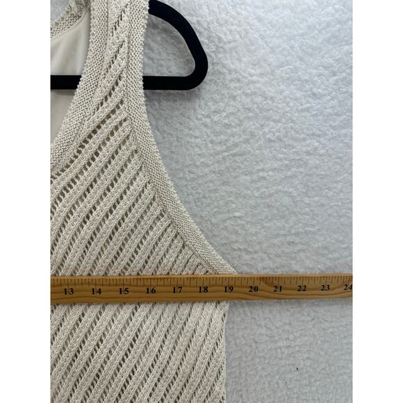Simply VeraWang Shirt Woman XXL Ivory Tank Crochet Cottage Festival Preowned - Picture 3 of 6